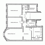 Floor Plan of Three-Bedroom Deluxe Apartment